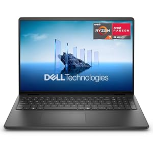 Laptop 16" 2K Dell Ryzen 7 250 16GB DDR5 1TB SSD - Carbon Black