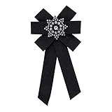 ❤ Größe: wie abgebildet. Meigold Damen-Brosche Boutonniere Reis Wortschleife Vintage Zubehör Geschenk für Schmuck Handarbeit Häkelarbeiten Natur