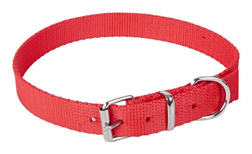 Large Dog Collars Dingo Dog Collar with Metal Clasp, Strong Fabric, Handmade 40 cm Red 12981