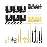 Wswqop 6 Sets Clock Mechanism Replace DIY Clock Repair Kit Metal Hands Silent Movement Long Shaft Battery Powered Practical Professional Movement Suit, as described, 23MM