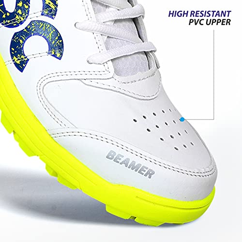 Image of DSC Beamer Cricket Shoe for Men & Boys (Size UK: 7, 8) Grey, Yellow, Orange