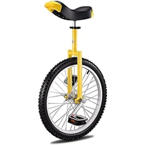 MYJYG 一輪車 組み立て式 競技用 大人用 子供用 学生用 16/18/20インチ (18in,イエロー)