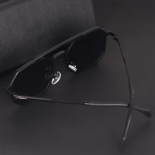 Image of Hexagon Round Sunglasses Metal Frame Stylish Goggles For Men's and Women's