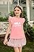 Flypigs T-Shirts for Girls Toddler Ruffle Shirt Sleeveless Blank Tank Tops Plain Cotton Tshirts Blouse Pink Print 7-8 Years