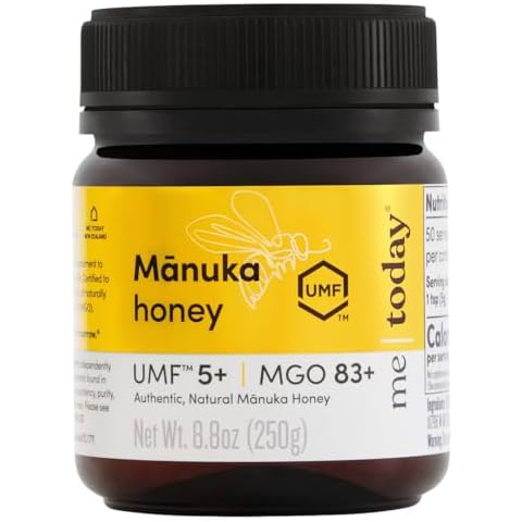 Me Today Manuka Honey, UMF 5+/MGO 83+ from New Zealand Authentic, Raw & Unpasteurized Daily Wellness Support | Delicious Honey Crafted by Bees in 8.8oz Cover