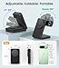 3 in 1 Magnetic Foldable Wireless Charger for Google Pixel Watch 3/2, 15W Fast Mag-Safe Charging Stand for Pixel 10 Pro XL/10 Pro Fold/10/9/8/7/6 Pro & Buds(Not Pixel Watch 4/1) with Adapter, Black