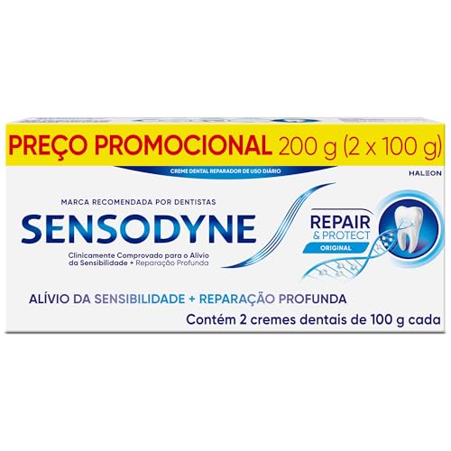 Sensodyne Creme Dental Repair e Protect com Flúor, Reparação Prof...