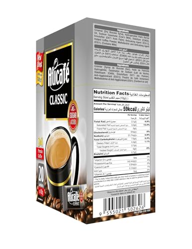 Image of Alicafe Classic 2 in 1 No Sugar Added (20 Sachets) Coffee Box, 240g (Pack of 2)