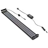 TKSE LED Aquarium, Aquarium LED Beleuchtung, LED Aquarium Aufsetzleuchte, Aquarium 144 LED-Licht 96CM Tauchleuchten mit ausziehbaren Halterungen EU-Stecker