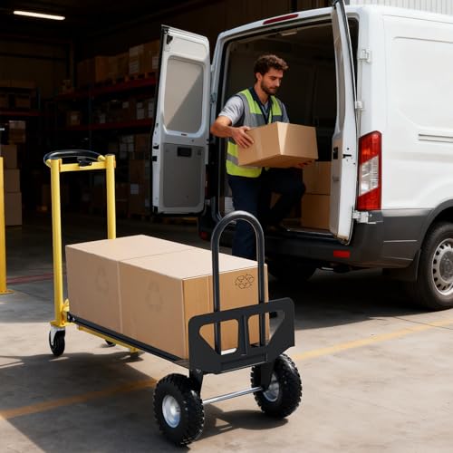 Carretilla plegable de mano 3 en 1 con ruedas 800 lbs miniatura 6