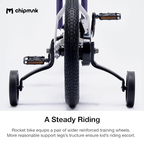 Image of Chipmunk Kids Bike 12 14 16 18 Inch Bicycle with Training Wheels Beginners Boys Girls Ages 3-10 Years Multiple Colors