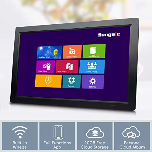 19" True Cloud Frame With Editable Cloud Albums, 20Gb Free Cloud Storage, Computer Or App Remote Manage, Easy Setup, Full Features & Functions, Advanced Technology Than Wifi Frames, Quality Guaranteed #TOP1
