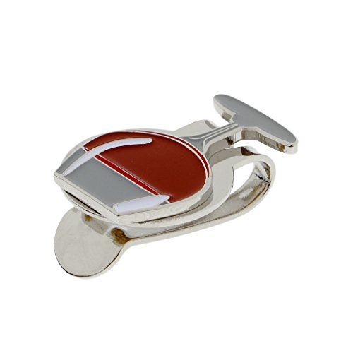 #N/A Marcador De Bola De Golfe Premium Hat Clipe Magnético Wineglass Cap Clip - Vermelho