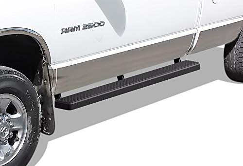 APS (Black 5 inches 304 Stainless Steel Running Boards Side Bars Side Steps Compatible with Dodge Ram 1500 2002-2008 Quad Cab & Ram 2500 3500 2003-2009