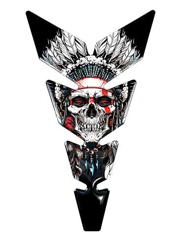 Image of Moto Decals 3D Motorcycle Tank Pad Protector, Universal Gas Tank Scratch Protection Sticker for Sport Bikes, Made in USA, Premium Polyurethane, 8.7x5.5 in (220x150 mm)