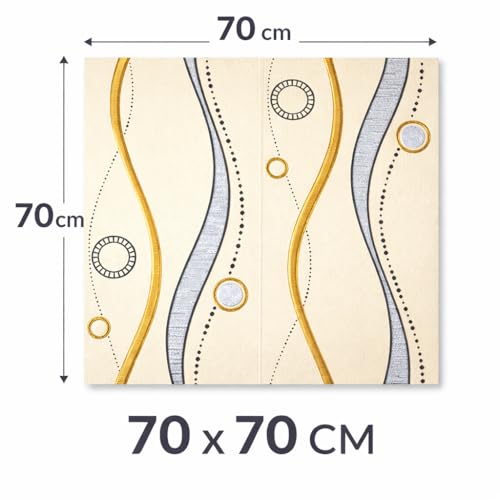 Image of Barebeauty 3D Wall Panel Wallpaper, Self Adhesive PE Foam Brick Sticker, Waterproof Wall Covering for Home Decor, 70 x 70 cm (Pack of 4, 21.08 Sq. Ft. Approx)