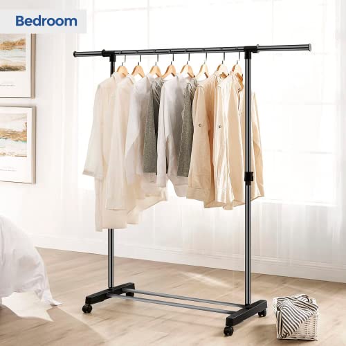 edihome, Kleiderständer, Kleiderständer, Kleiderschrank, robust, aus Metall und tragbar, mit Rädern