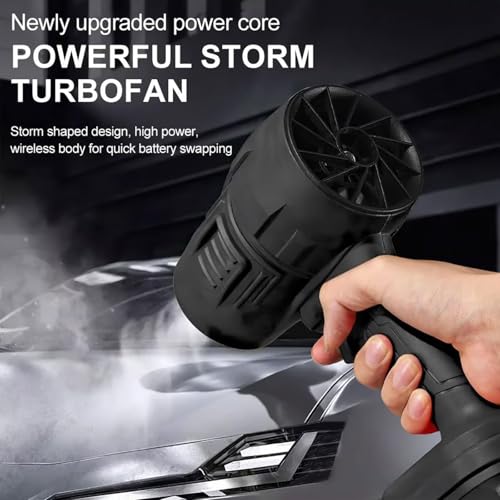Pro Blower, Cordless Leaf Blower, Turbo Blowers 2.0, Super Power Air Duster for Yard/Patio/Car Cleaning (Red+1 batterie)
