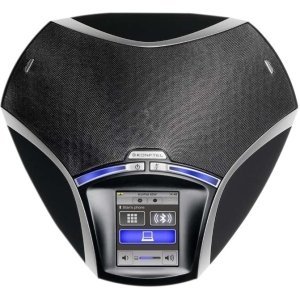 Konftel 55 station de conférence IP au design noir réglisse élégant avec son écran couleur