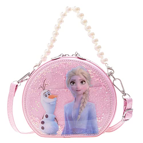 IRON JF Mädchen LED leucht blinkende Licht Handtasche ELSA und Anna Umhängetasche Messenger Pearly Münze Geldbörse Glühende Kindertasche (Color : 01) Cover