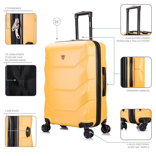 DUKAP ZONIX 26 Inch Hardside Suitcase