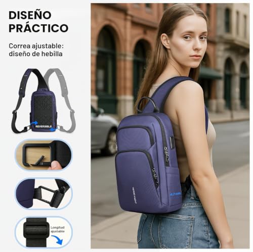 Bolso bandolera hombre hk con acabados duraderos y diseño ergonómico 5
