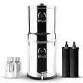 Phoenix Gravity 2.25 G Gallons Gravity Fed Stainless Steel Water Filter and Purifier with 2 Carbon Filters and 2 POSTreat Fluoride Removal Filters with SS Tap (2.25 G + 2 Fluoride Removal Filters)