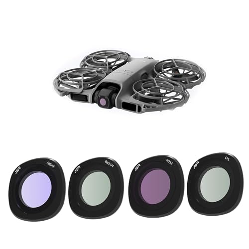 Toileum (4PCS) ND32& CPL &���Q�J�b�g &�u���b�N�~�X�g1/4�ی�t�B���^�[�Z�b�g for DJI Neo 2 Drone�h���[���ɑΉ� ���w�R�[�e�B���O�t�� �h���h�� �����ߗ����w�K���X�J�����t�B���^�[�Z�b�g