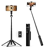Orenal 102cm Selfie Stick Stativ, 3-1 Erweiterbar Selfie Stange & Handy Stativ mit Bluetooth-Fernauslöser, Tragbar Mini Selfiestick Aluminium, Kompatibel mit iPhone 13 Pro Max/12/11, Galaxy S22, S21