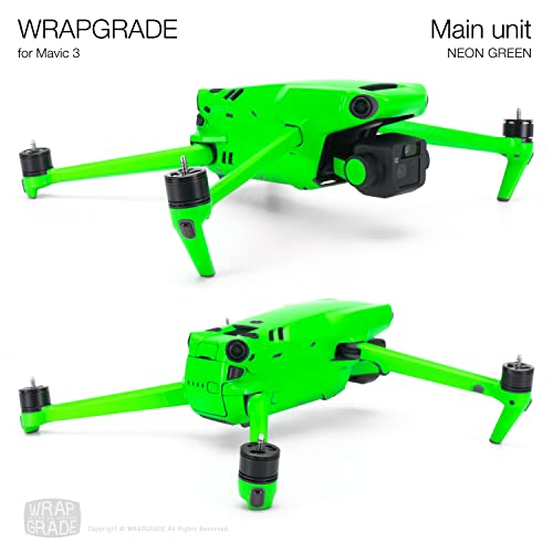 Image of WRAPGRADE Full Skin Stickers for DJI Mavic 3 / Mavic 3 Classic (NEON GREEN)