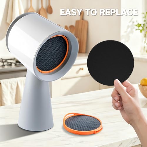 6 Pack Replacement Carbon Filters Compatible with BREETEE Portable Range Hoods, Round 4.7 Inch Charcoal Filter, Effective Odor Control - Thumbnail 4