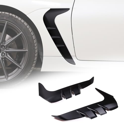 Fender Vent Accent - Air Outlet Garnish - 2022 Subaru BRZ 6 Front Fender Side Air Flow Fender Vent Cover Trim Compatible with Subaru BRZ ZD8 Toyota 86 GR86 2022 2023 2024,ABS Side Wing Air Vent Hood Intake Hole Grille Spoiler Trim Accessories (Matte Black)