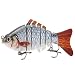 Lixada 10cm/4" 15.5g Bionic Multi Jointed Fishing Lure SUN-FISH Lifelike Hard Bait Bass Yellow Perch Walleye Pike Muskie Roach Trout Swimbait