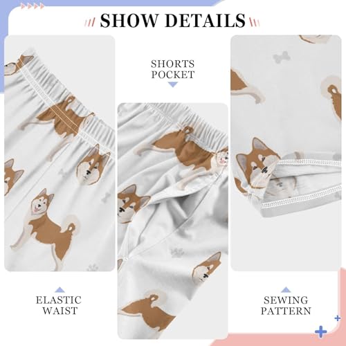 Boys' Pants Cute Alaskan Dogs Long Bottoms Jogger Pants Elastic Waist Trousers with Pockets S-XL4