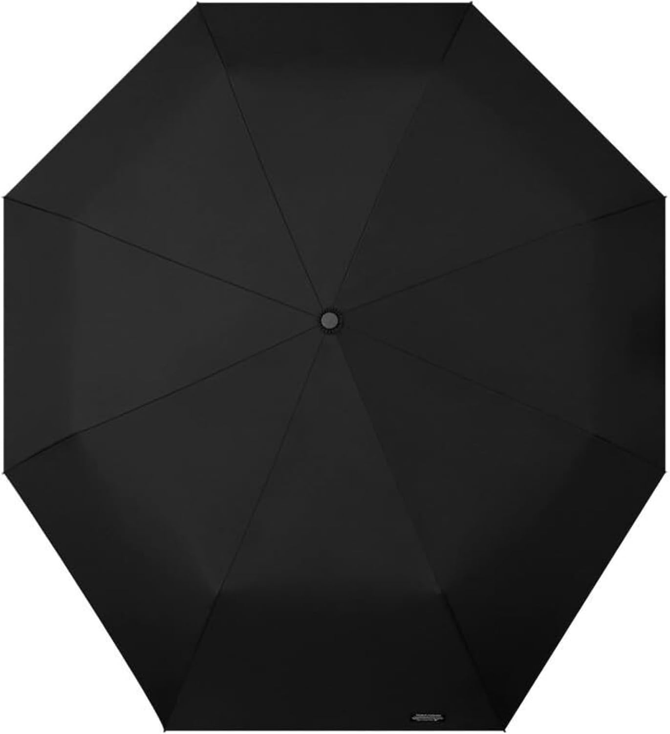 Portable Umbrella for Travel Large Solid Color Folding Automatic Umbrella with Extended Fiber Ribs, 8 Rib Travel Umbrella Umbrella Outdoor(Black)