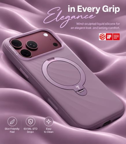 TORRAS Q3 Wind for iPhone 18 Pro Case, Liquid Silicone, 360 Magnetic Stand - image 2