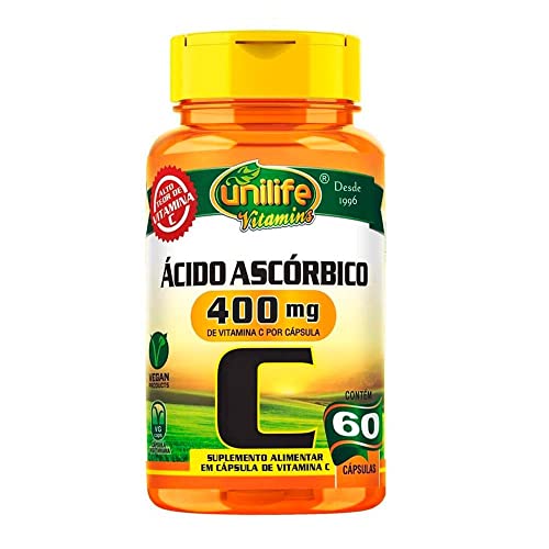 Vitamina C acio Ascorbico 60 capsulas 550 mg UNILIFE