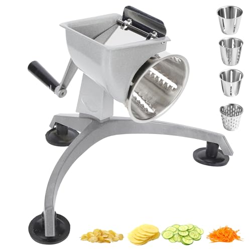 Vegetable Shredder,Vegetable Chopper,Hand Crank Vegetable Cutter Grater Food Processors with 5 Stainless Steel Blade,for kitchen tool, Vegetable Chopper, Vegetable Shredder,Hand Crank Vvegetable by Pilipane - Used condition - US$76.75