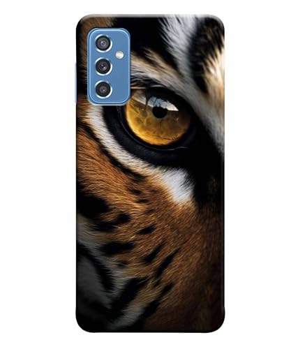 Image of Printed Hard Back Case Cover & Compatible for Samsung Galaxy M52 5G | Tiger Faces Art (Multicolor) - D1205