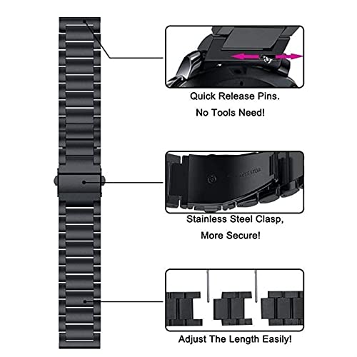 XLBH pour Les Hommes et Les Femmes Montre à Bracelet en métal GT / GT2 46mm 2 Bracelet à Bande Intelligente Bracelet en Acier Inoxydable Bracelet Correa Chaîne de Montre – vue 6