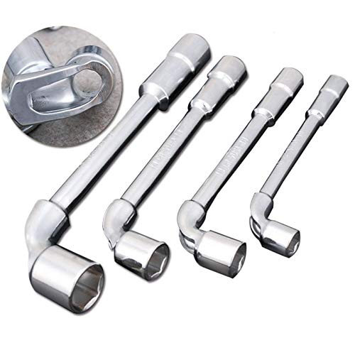 Schraubenschlüssel set, 1Piece Doppelendball Tubular abgewinkelt Steckschlüssel, 8/10 / 12mm L-förmige CR-V Hex Steckschlüssel Handwerkzeug (Size : 10mm)