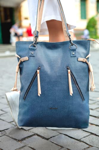 Sherpani Tempest, Canvas Convertible Backpack Tote, Fashion Teacher Bag, Casual Backpack Handbag For Women Fits 15 Inch Laptop (Indigo) #TOP3