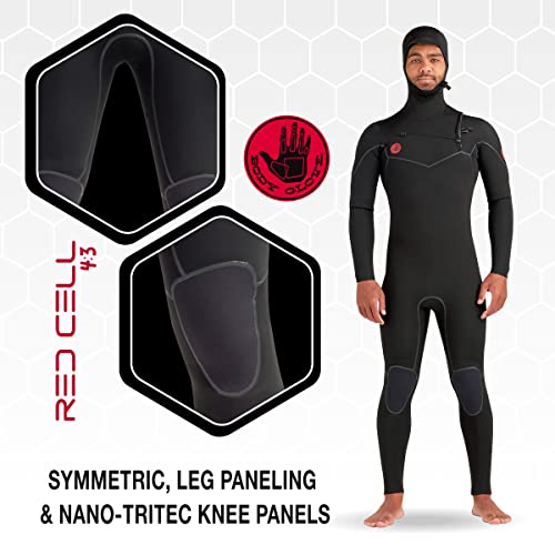 Body Glove Men's Red Cell 4/3Mm Chest-Zip Hooded Full Wetsuit (Black, Xls) (Black, Ls) #TOP4