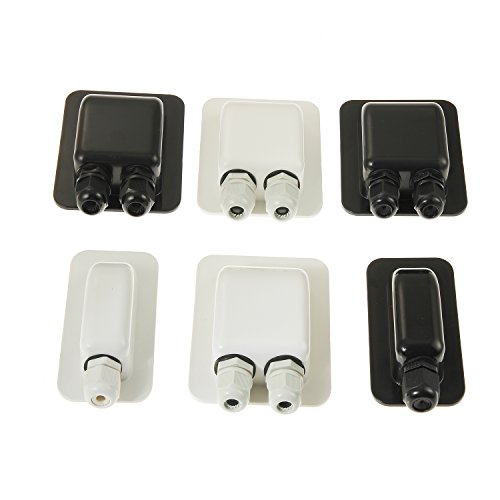 Link Solar Weatherproof Abs Solar Double Cable Entry Gland,Curved Cable Connector For All Cable Types 2Mm² To 6Mm² For Rv, Campervan, Boat (Black) #TOP7