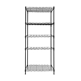 5-Tier Wire Shelving Unit and Storage, Shelves for Storage Height Adjustable Metal Wire Rack Shelvin