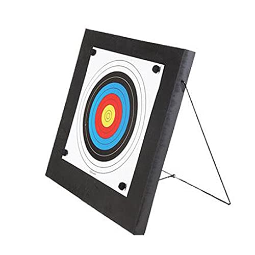 DNA Leisure Foam Archery Target 60x60x4.8cm – Durable Training Target for Bows & Crossbows with Metal Stand