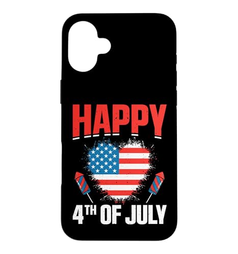 Happy 4th Of July For Men Women 4th Of July American Flag �X�}�z�P�[�X iPhone 16 Plus �p