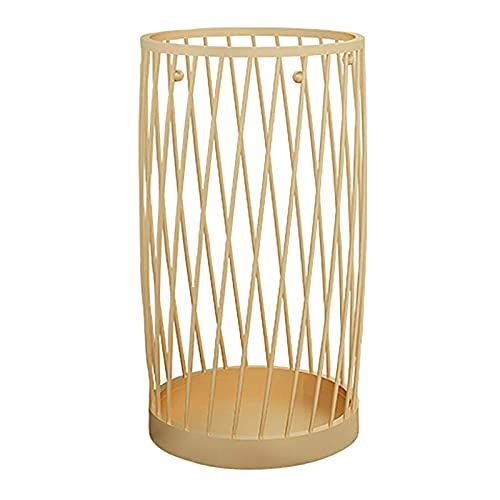 Soporte de paraguas de oro con ganchos, estante redondo decorativo de gama alta para oficinas 2