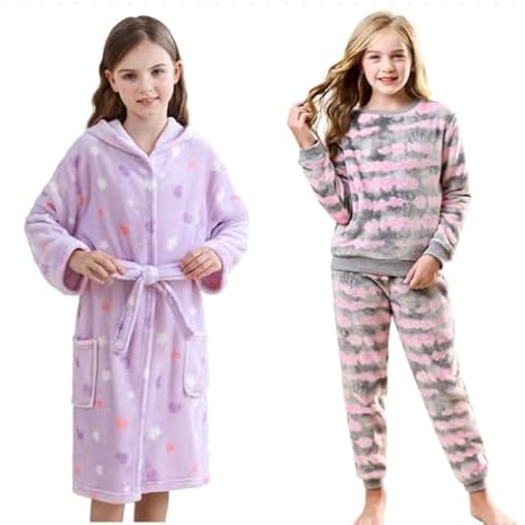 V.&GRIN Girls Fleece Pajamas and Robes Cover