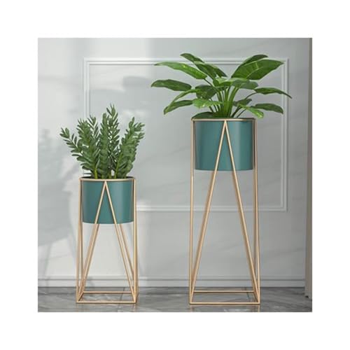 Macetas para flores Estante de pie for maceta verde, estante de hierro for flores, soporte for plantas en maceta, soporte for flores, sala de estar, balcón interior Macetas Interior ( Color : Green s+